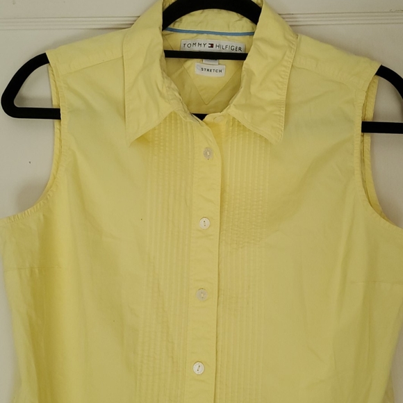 Tommy Hilfiger Sleeveless Button Up Shirt Size 14 - Picture 2 of 4